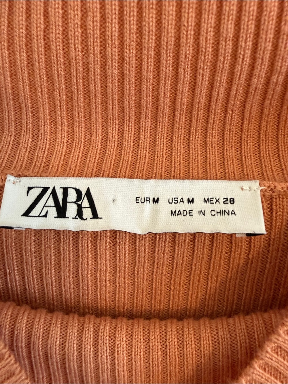 Zara Women Asymmetric Knit Mock Neck Sweater Long Sleeves // Medium - Picture 3 of 12
